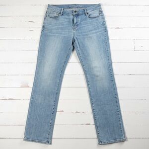 Old Navy Curvy Straight Jeans Womens Size 10 Light Wash Mid Rise Stretch